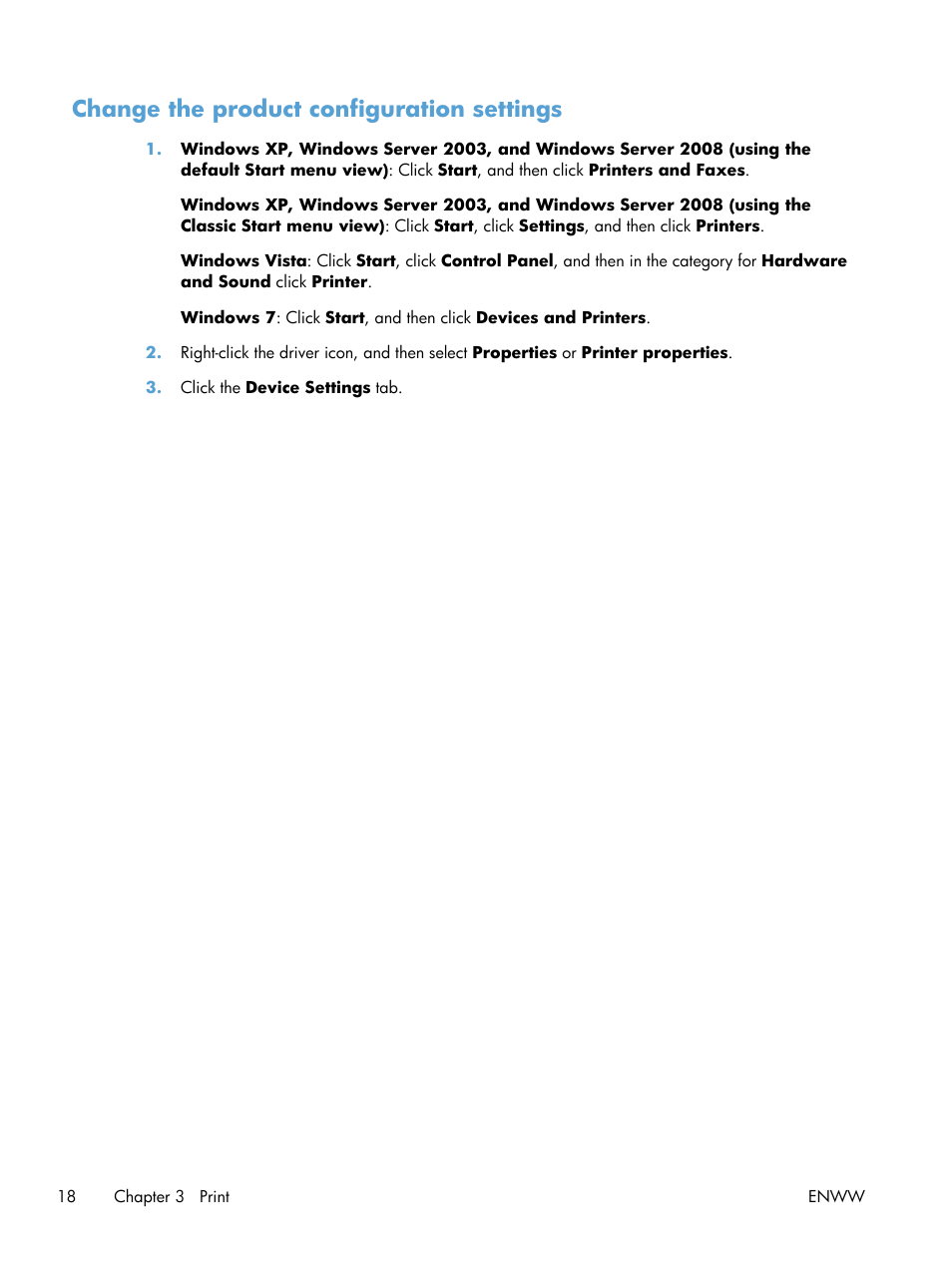 Change the product configuration settings | HP LaserJet Pro 200 color MFP M276nw User Manual | Page 34 / 238