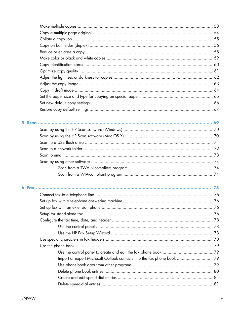 HP LaserJet Pro 200 color MFP M276nw User Manual | Page 7 / 238