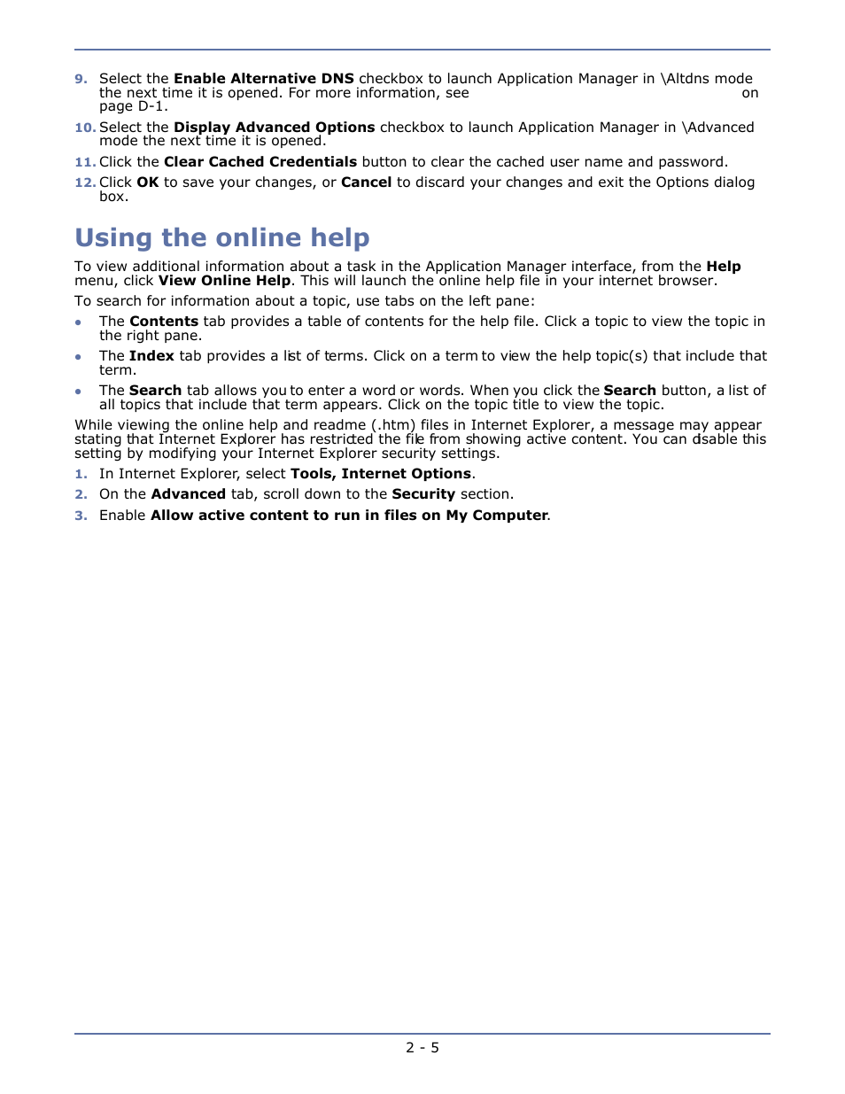 Using the online help, Using the online help -5 | HP Storage Mirroring V4.5 Software User Manual | Page 22 / 163