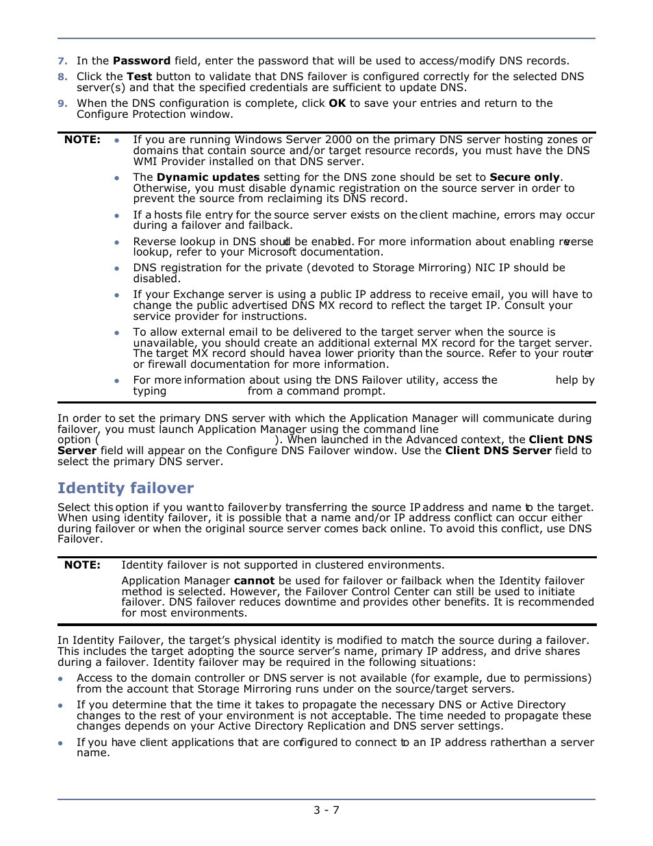 Identity failover | HP Storage Mirroring V4.5 Software User Manual | Page 29 / 163