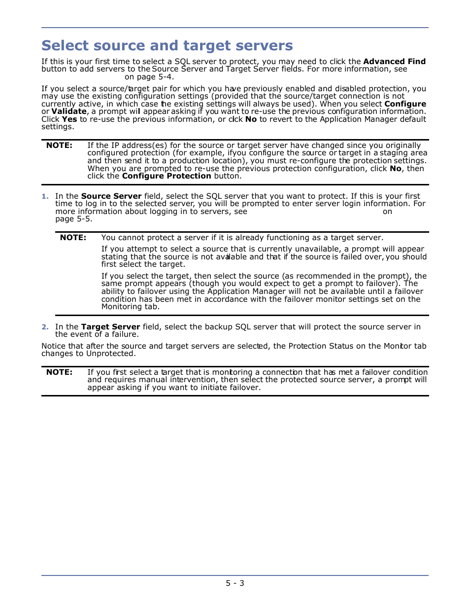 Select source and target servers, Select source and target servers -3 | HP Storage Mirroring V4.5 Software User Manual | Page 50 / 163