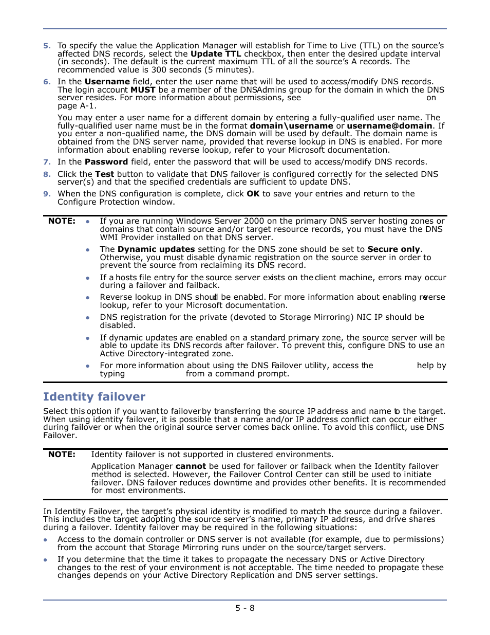 Identity failover | HP Storage Mirroring V4.5 Software User Manual | Page 55 / 163
