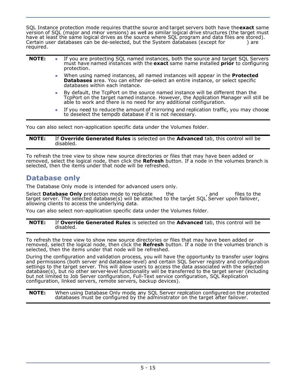 Database only | HP Storage Mirroring V4.5 Software User Manual | Page 62 / 163