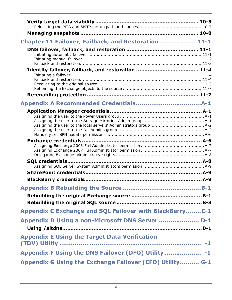 Chapter 11 failover, failback, and restoration -1 | HP Storage Mirroring V4.5 Software User Manual | Page 7 / 163