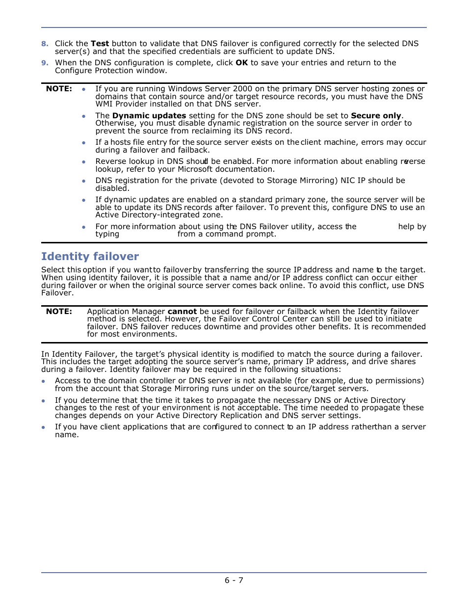 Identity failover | HP Storage Mirroring V4.5 Software User Manual | Page 77 / 163