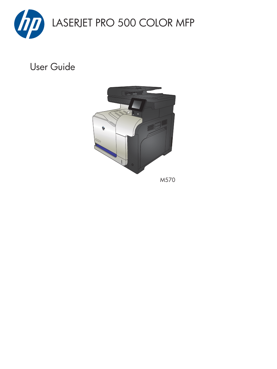 HP LaserJet Pro 500 Color MFP M570 User Manual | 252 pages