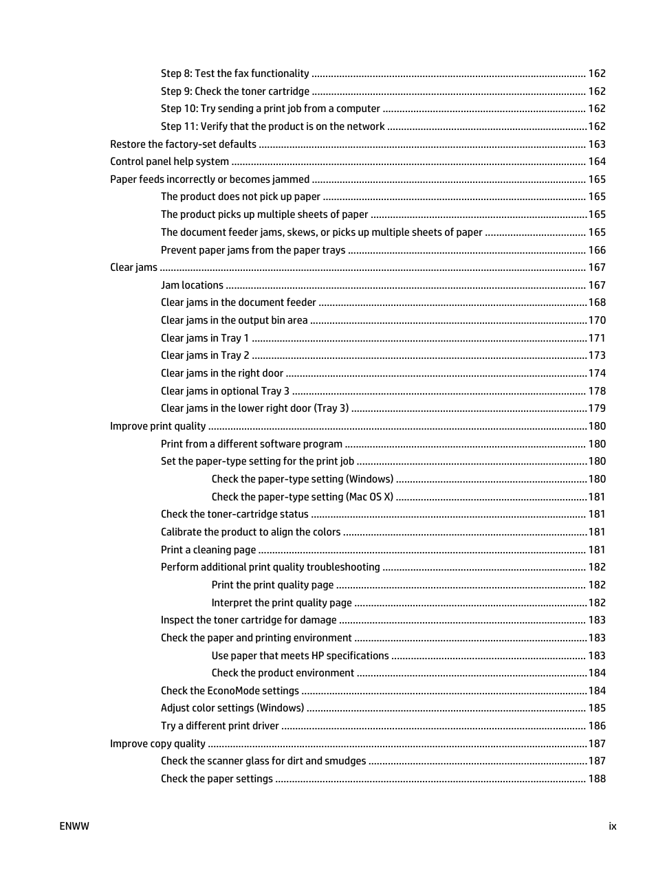 HP LaserJet Pro 500 Color MFP M570 User Manual | Page 11 / 252