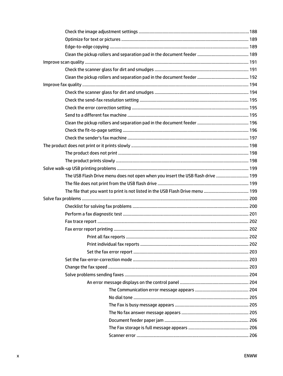 HP LaserJet Pro 500 Color MFP M570 User Manual | Page 12 / 252