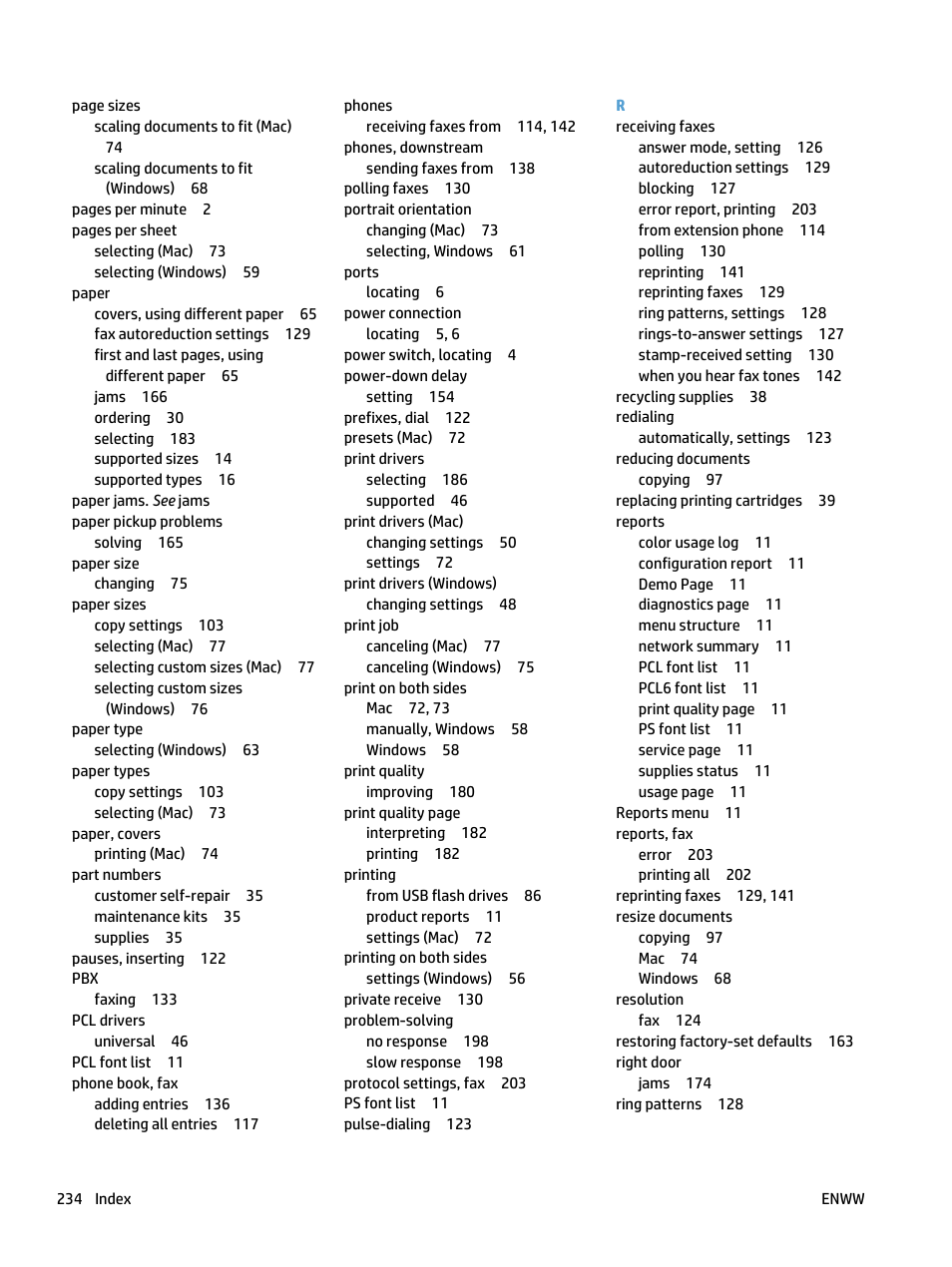 HP LaserJet Pro 500 Color MFP M570 User Manual | Page 248 / 252