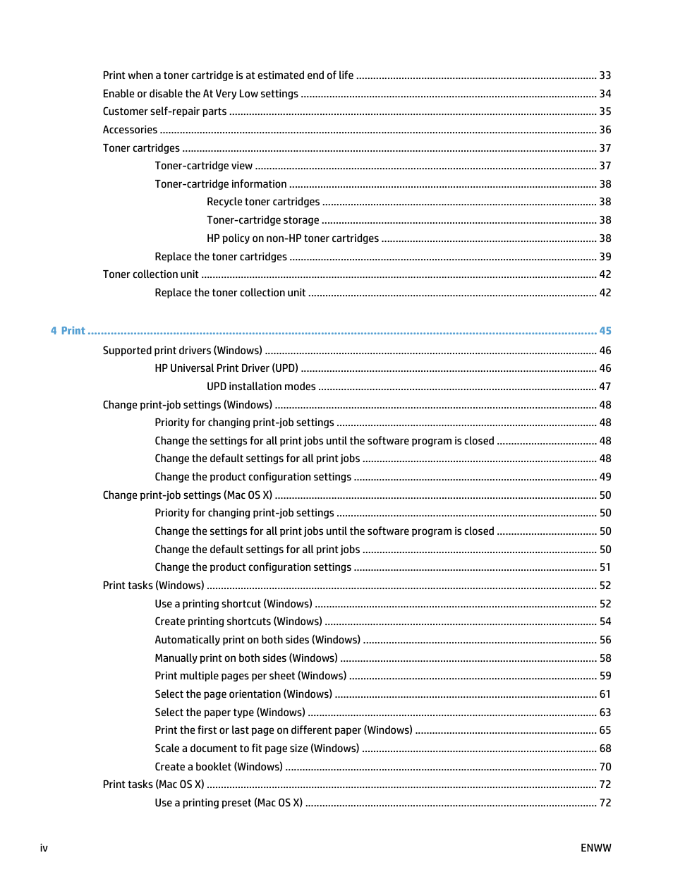 HP LaserJet Pro 500 Color MFP M570 User Manual | Page 6 / 252