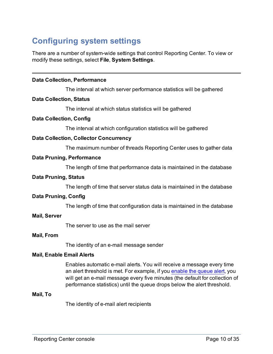 Configuring system settings | HP Storage Mirroring Software User Manual | Page 11 / 36