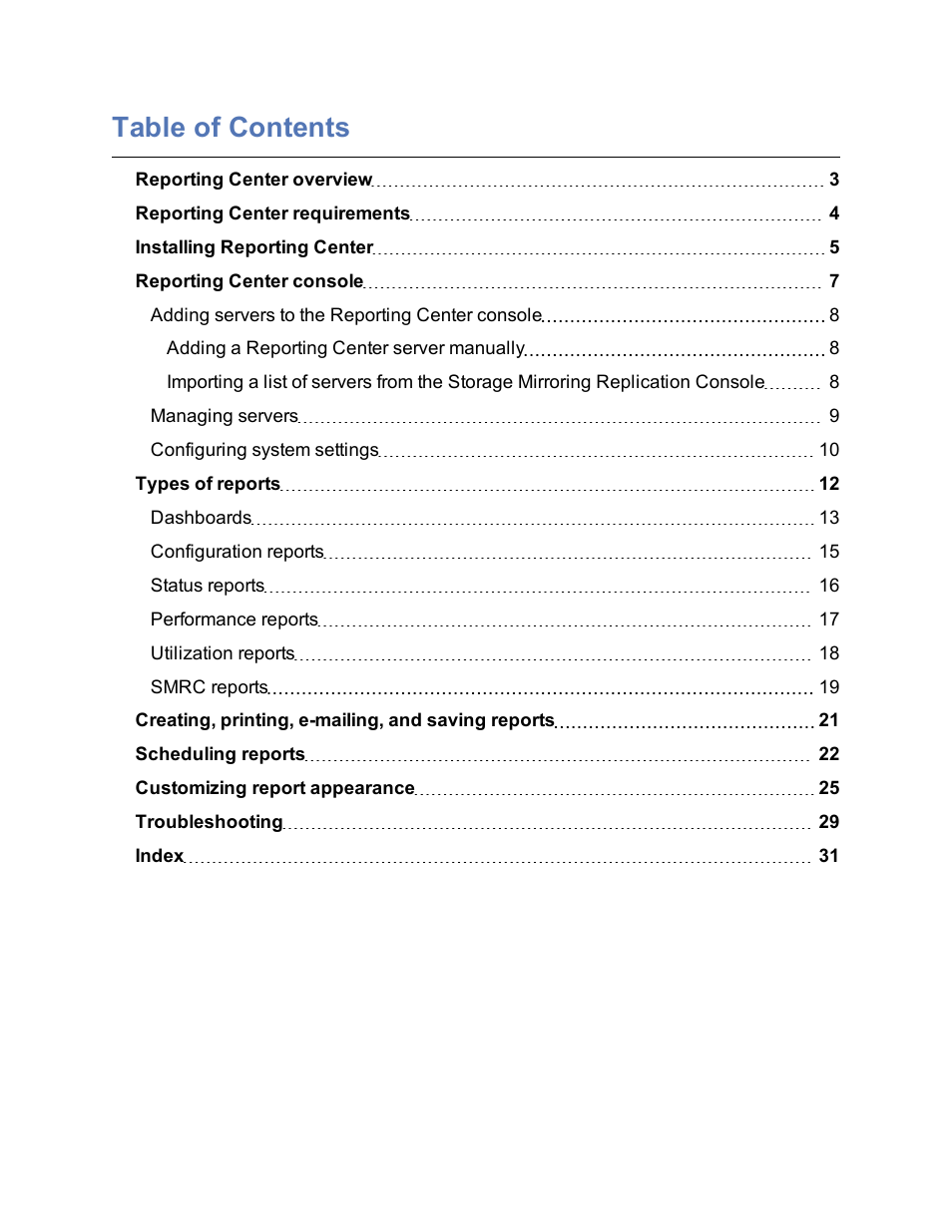 HP Storage Mirroring Software User Manual | Page 3 / 36