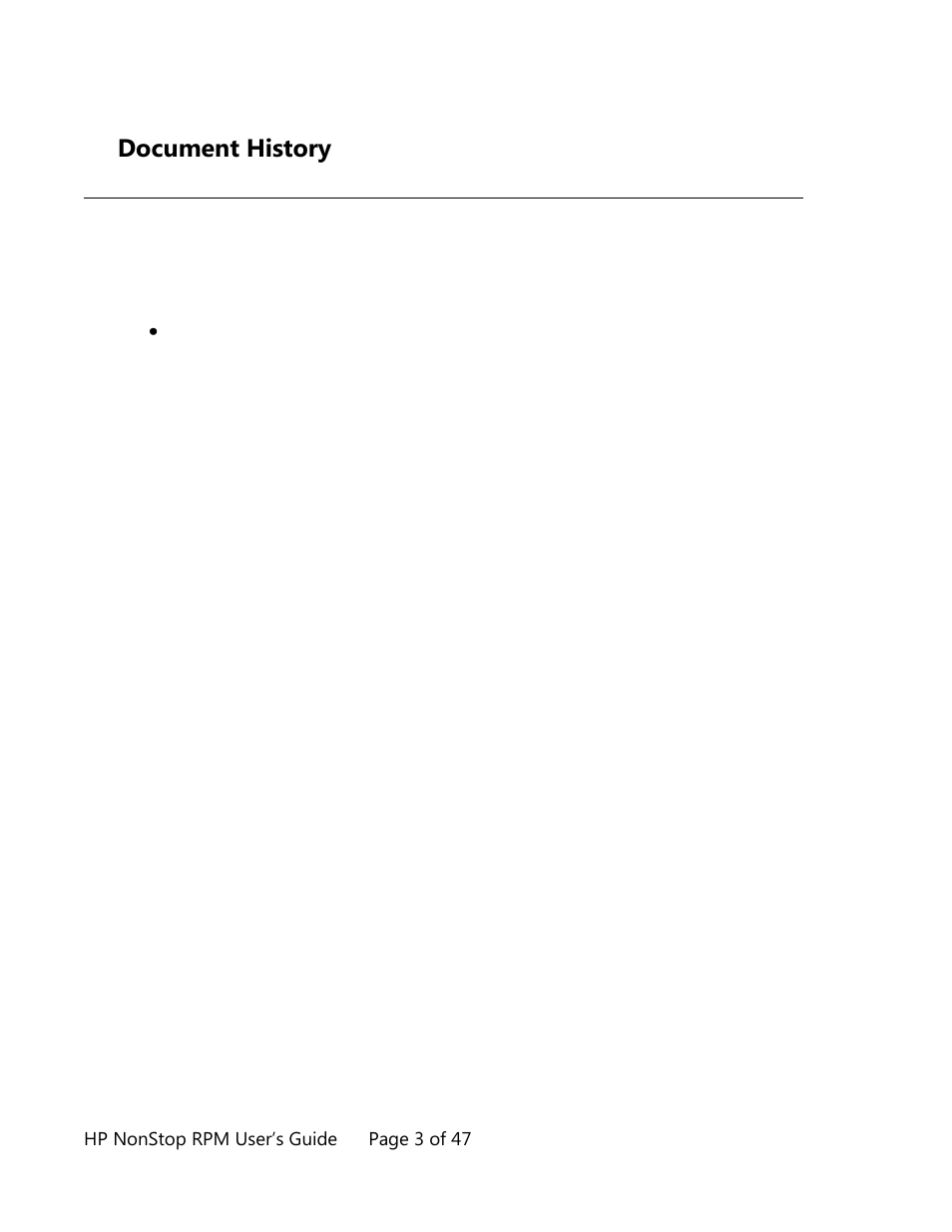 Document history | HP Integrity NonStop H-Series User Manual | Page 3 / 47