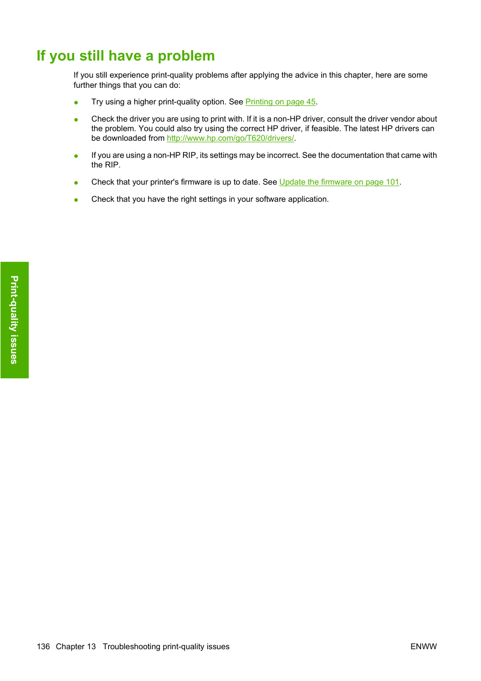 If you still have a problem | HP Designjet T620 Printer series User Manual | Page 139 / 169