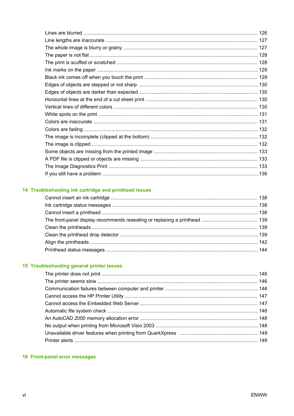HP Designjet T620 Printer series User Manual | Page 7 / 169