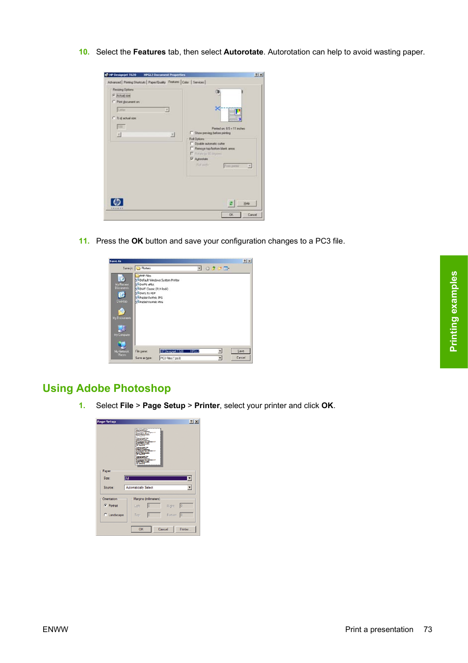 Using adobe photoshop | HP Designjet T620 Printer series User Manual | Page 76 / 169