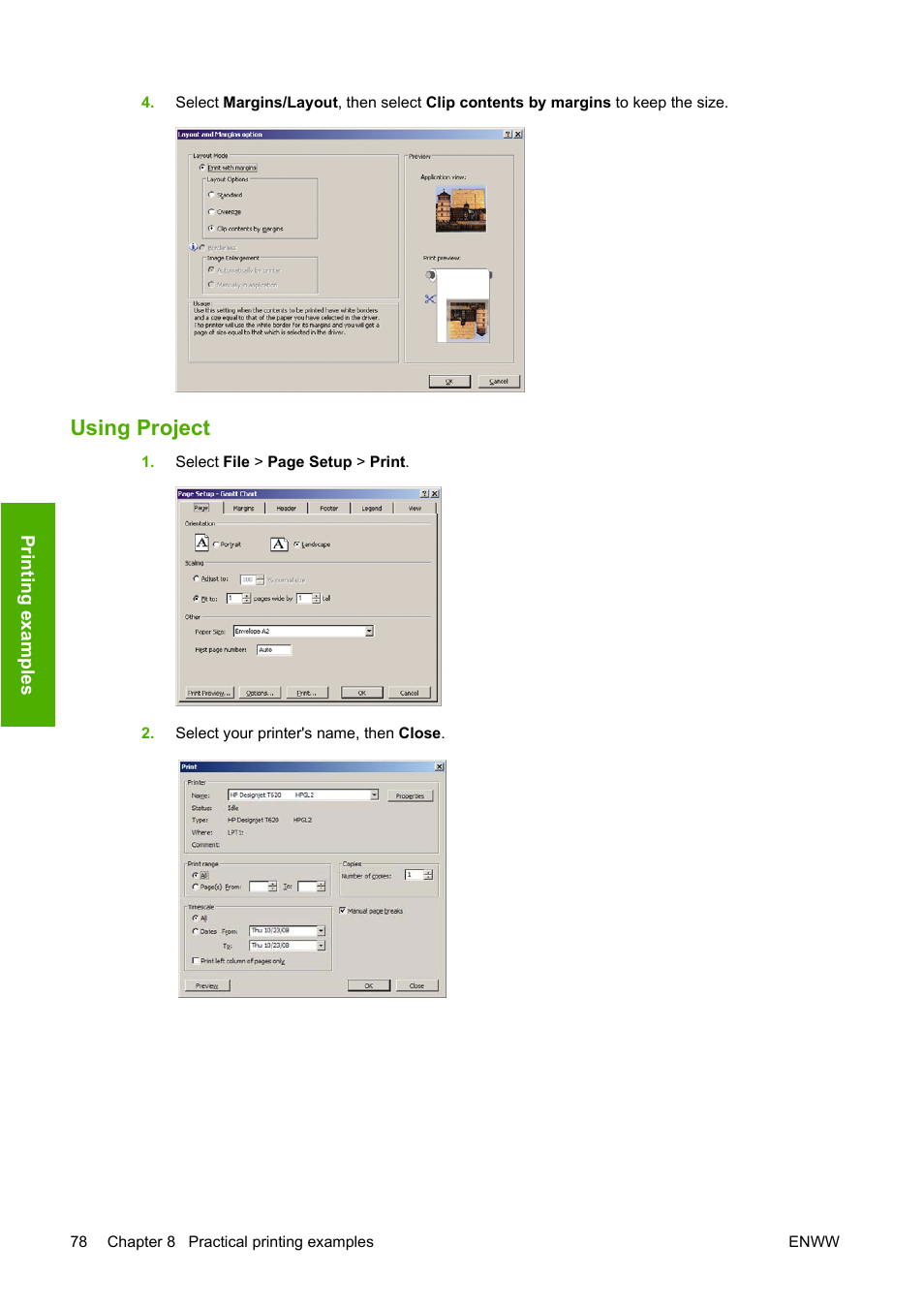 Using project | HP Designjet T620 Printer series User Manual | Page 81 / 169