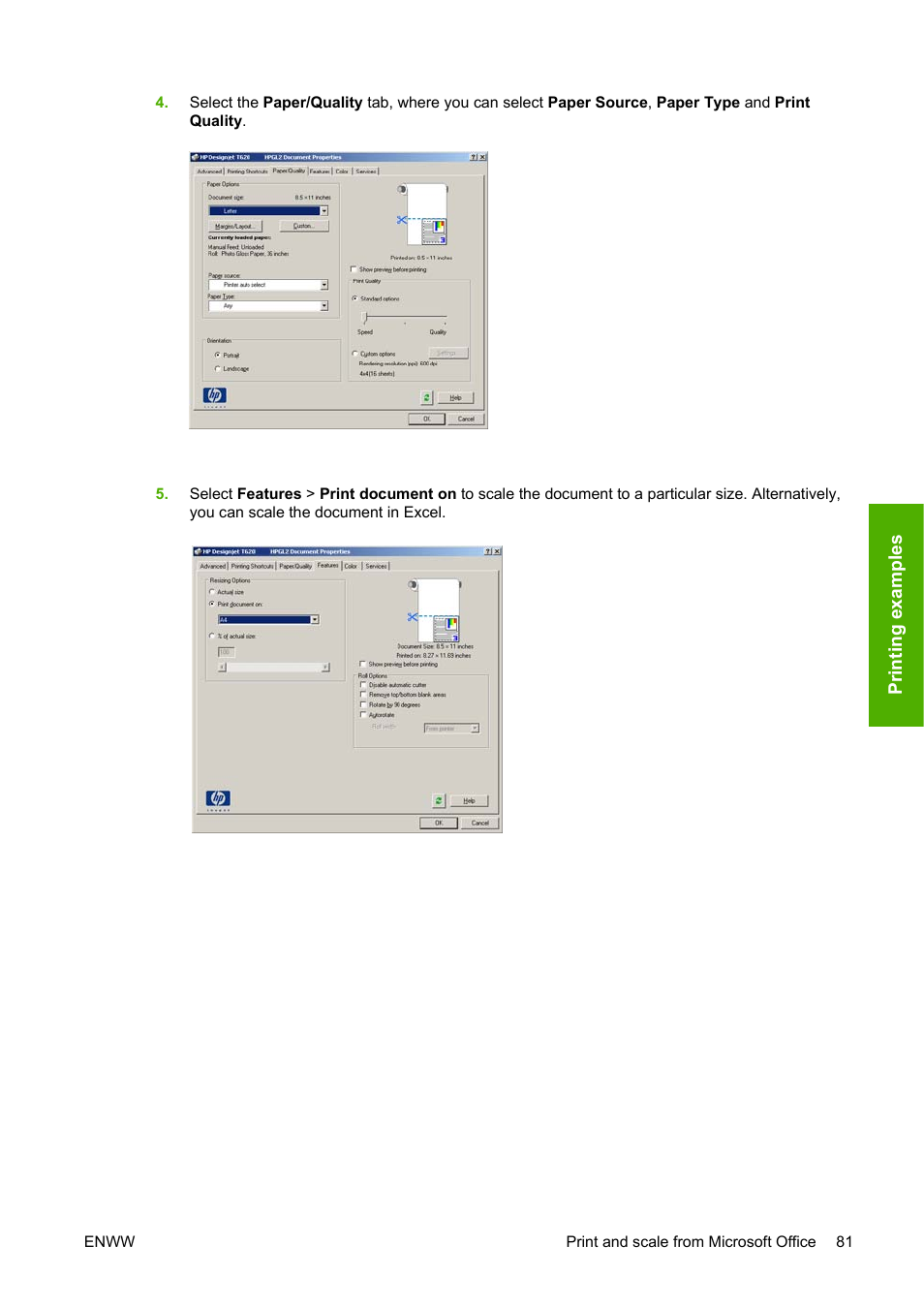 HP Designjet T620 Printer series User Manual | Page 84 / 169