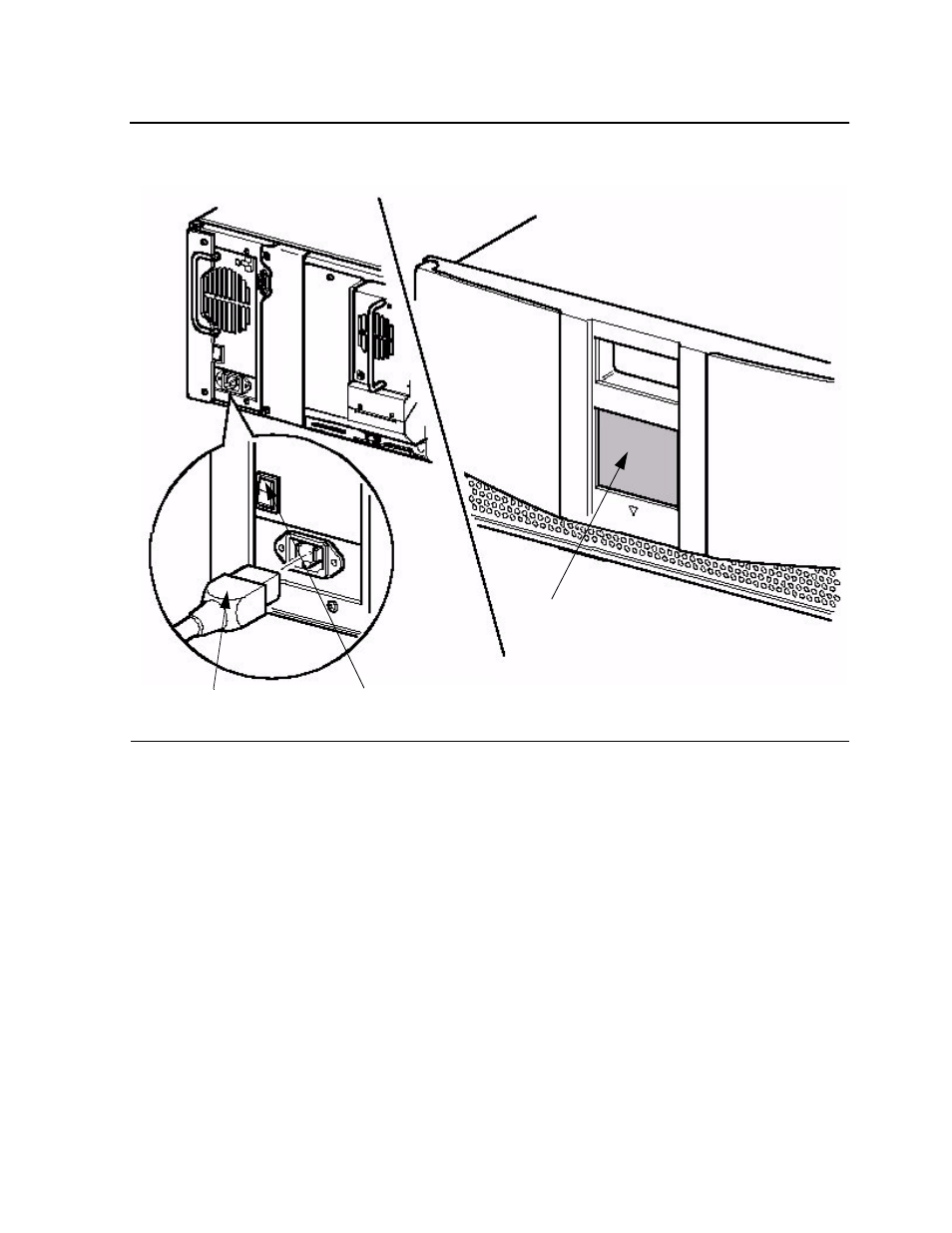 Figure 3-5, Powering on the acl tape drive | HP Integrity NonStop H-Series User Manual | Page 28 / 76