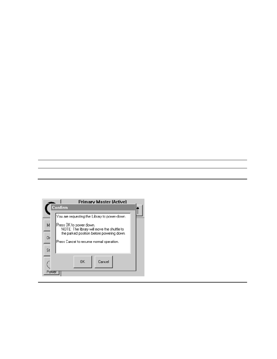 Lcd contrast controls, Power, Figure 4-10 | Power down initiation screen | HP Integrity NonStop H-Series User Manual | Page 38 / 76