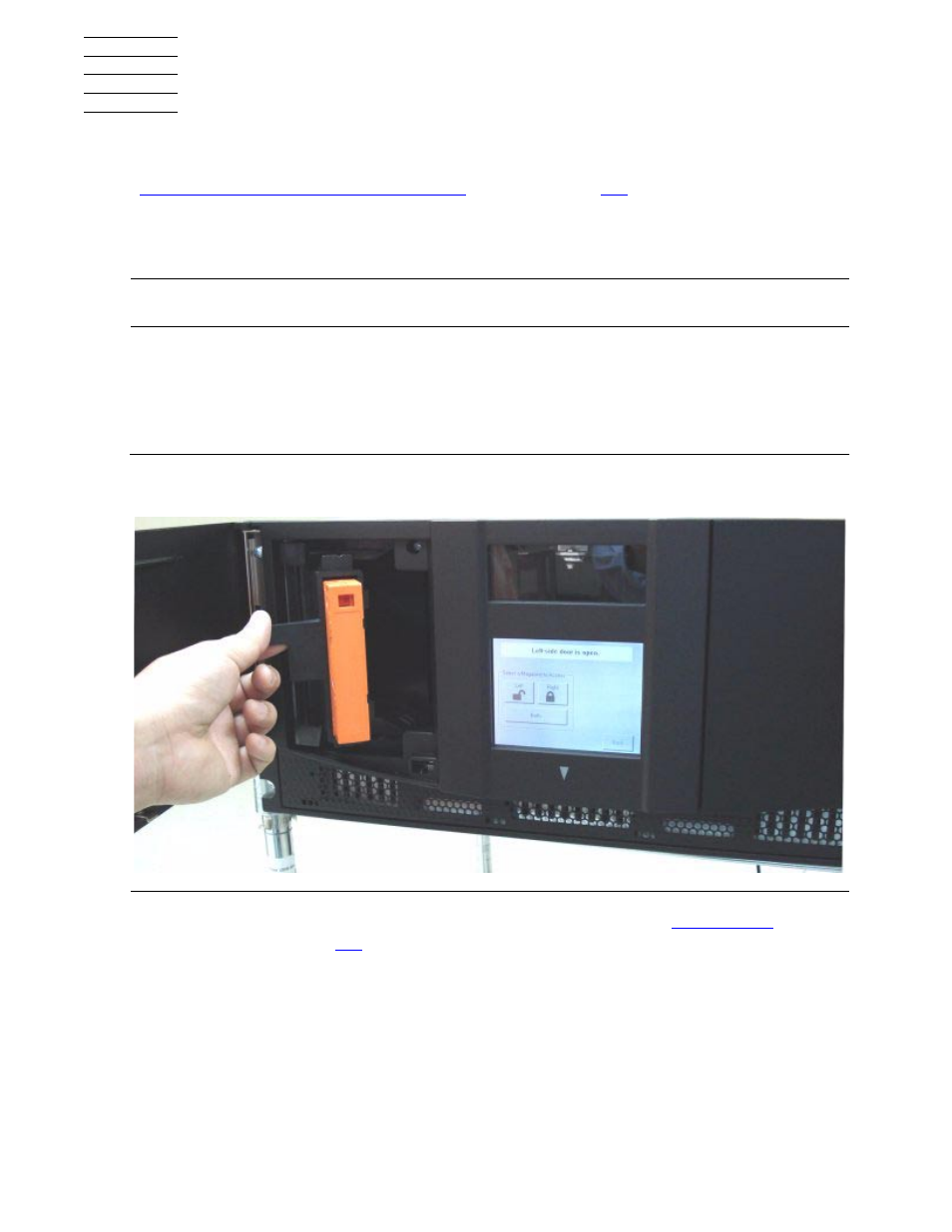 5 maintenance, Manually running a cleaning cartridge, Maintenance | Figure 5-1, Cleaning cartridge in mail slot | HP Integrity NonStop H-Series User Manual | Page 47 / 76