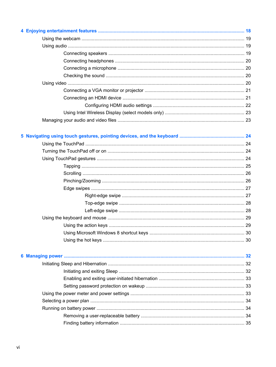 HP Pavilion g4-2235dx Notebook PC User Manual | Page 6 / 84