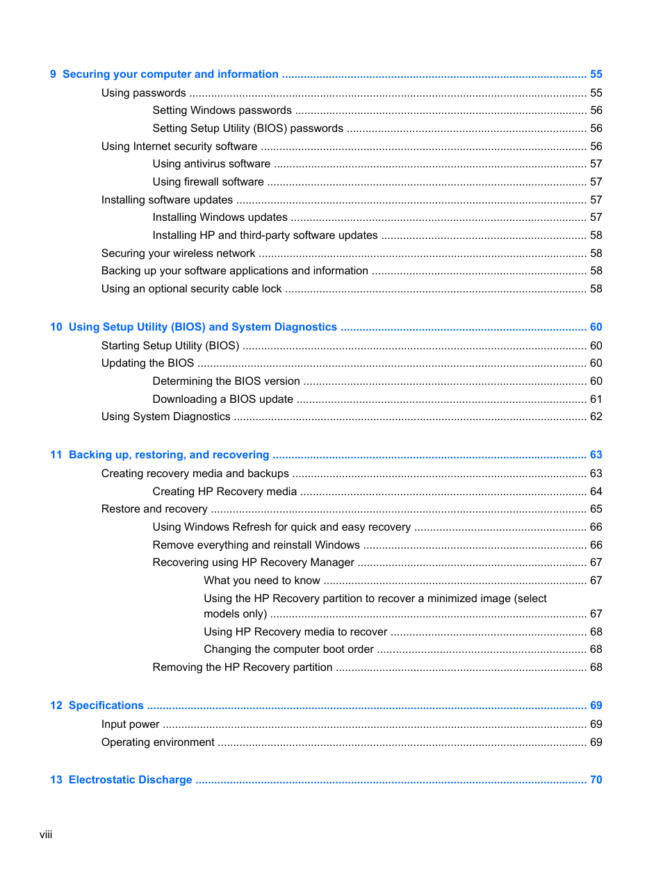 HP Pavilion g4-2235dx Notebook PC User Manual | Page 8 / 84