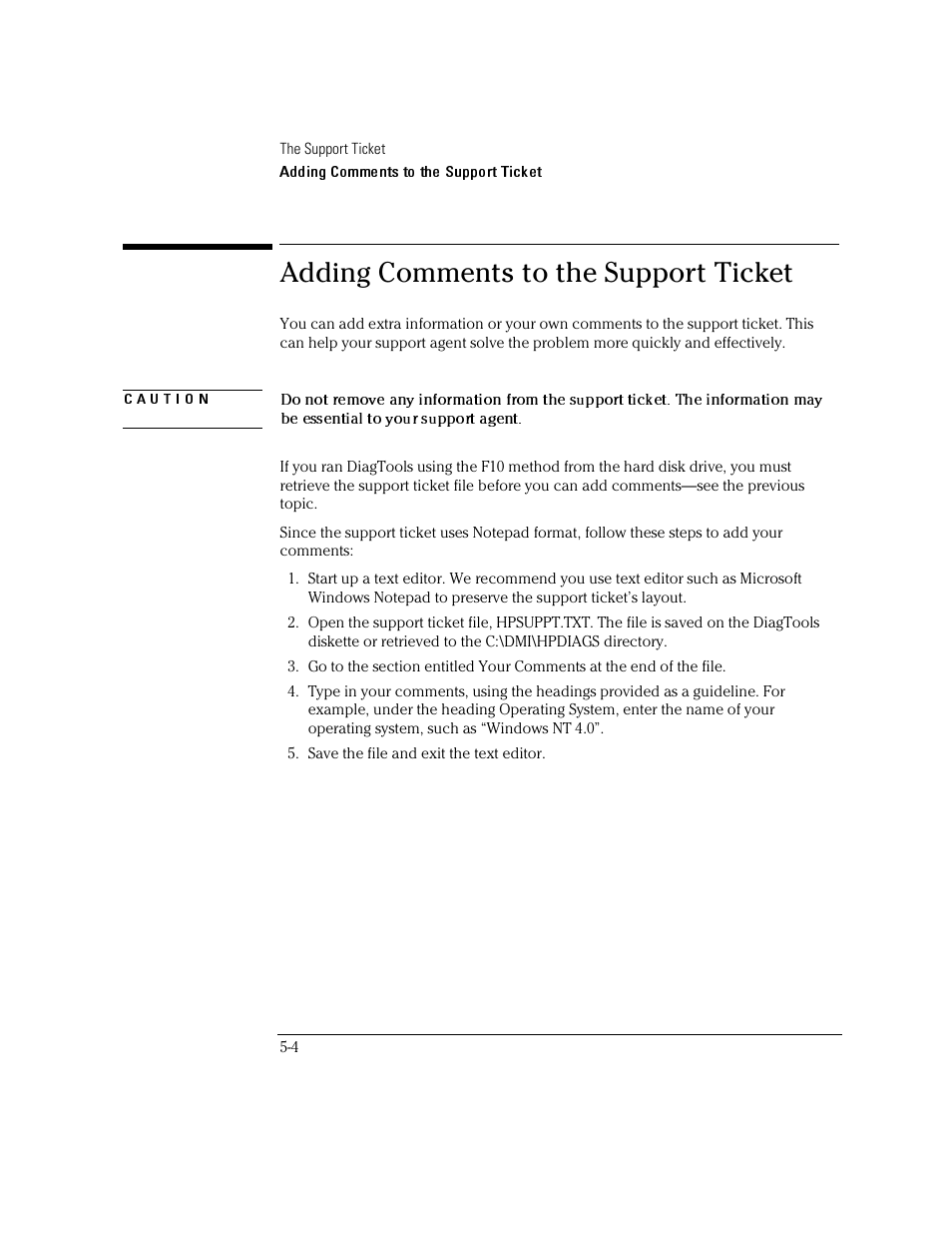 Adding comments to the support ticket | HP OmniBook 4150 Notebook PC User Manual | Page 40 / 44