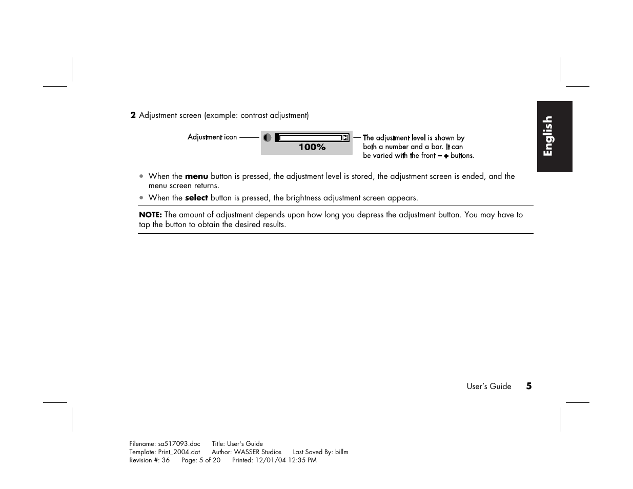 English | HP mx705c 17 inch Bulk CRT Monitor User Manual | Page 11 / 66