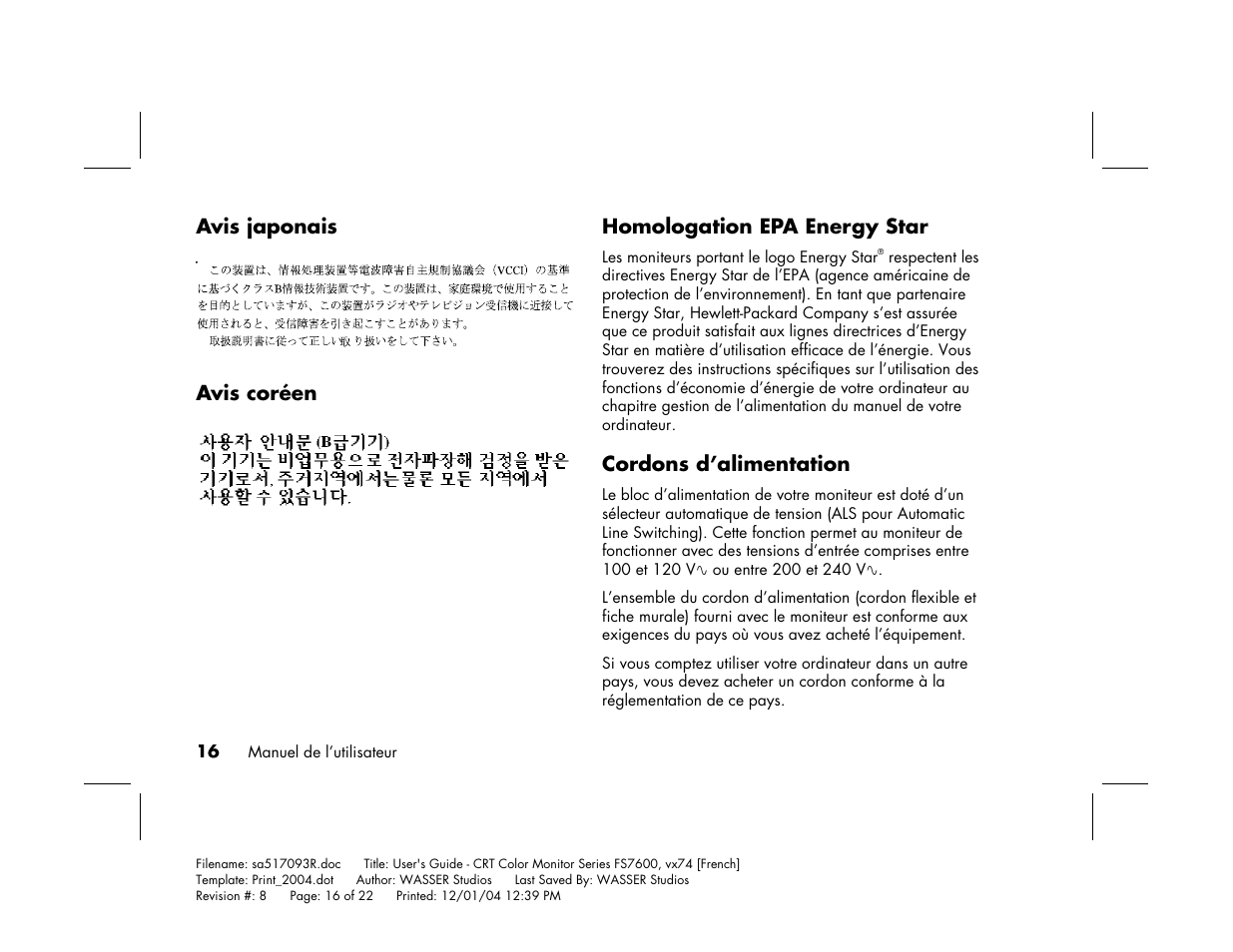 HP mx705c 17 inch Bulk CRT Monitor User Manual | Page 42 / 66