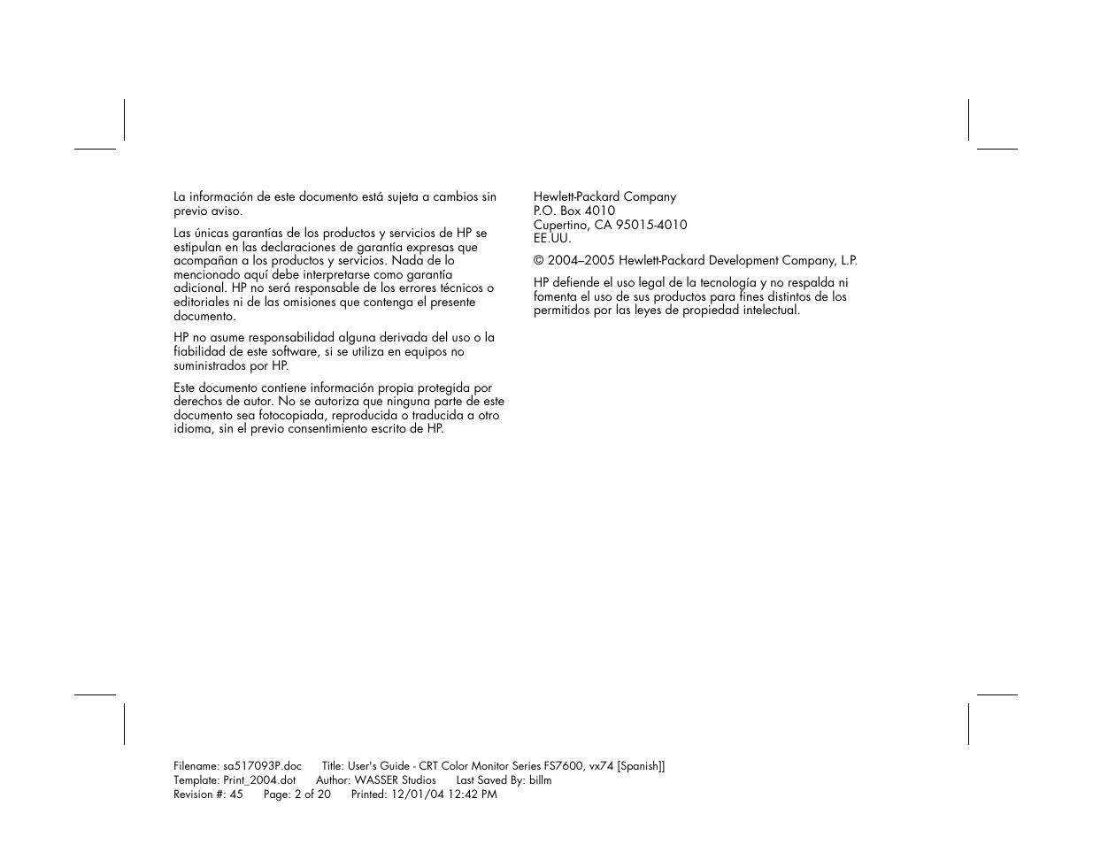 HP mx705c 17 inch Bulk CRT Monitor User Manual | Page 46 / 66