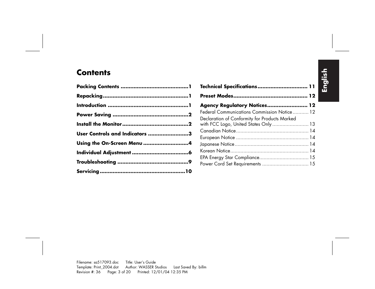 HP mx705c 17 inch Bulk CRT Monitor User Manual | Page 5 / 66