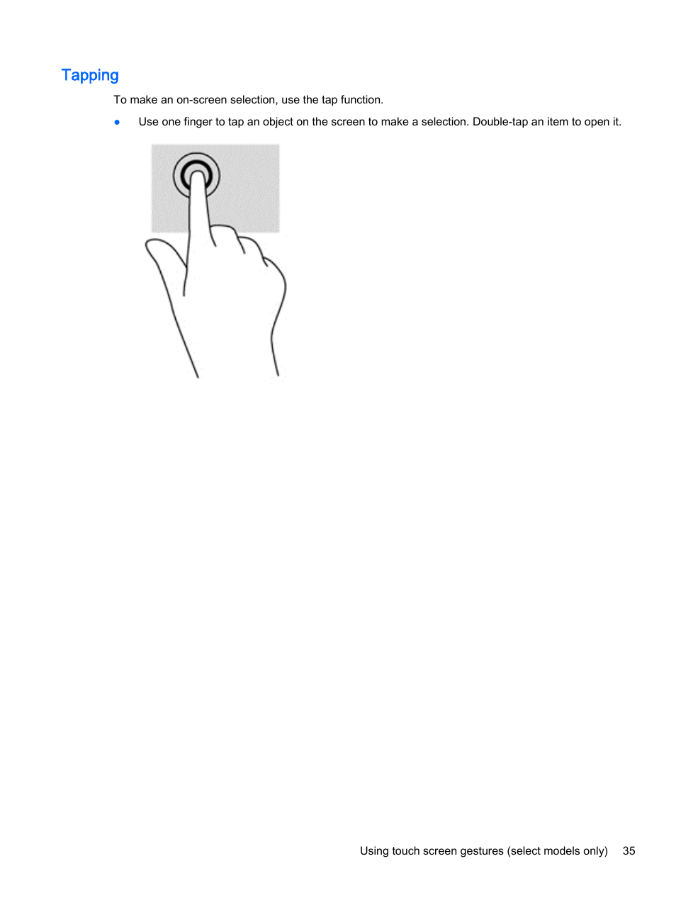 Tapping | HP Pavilion 15-p020ca Notebook PC User Manual | Page 47 / 83