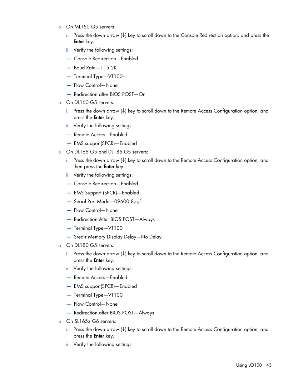 HP ProLiant DL180 Server User Manual | Page 43 / 69