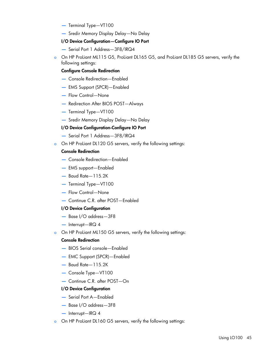 HP ProLiant DL180 Server User Manual | Page 45 / 69