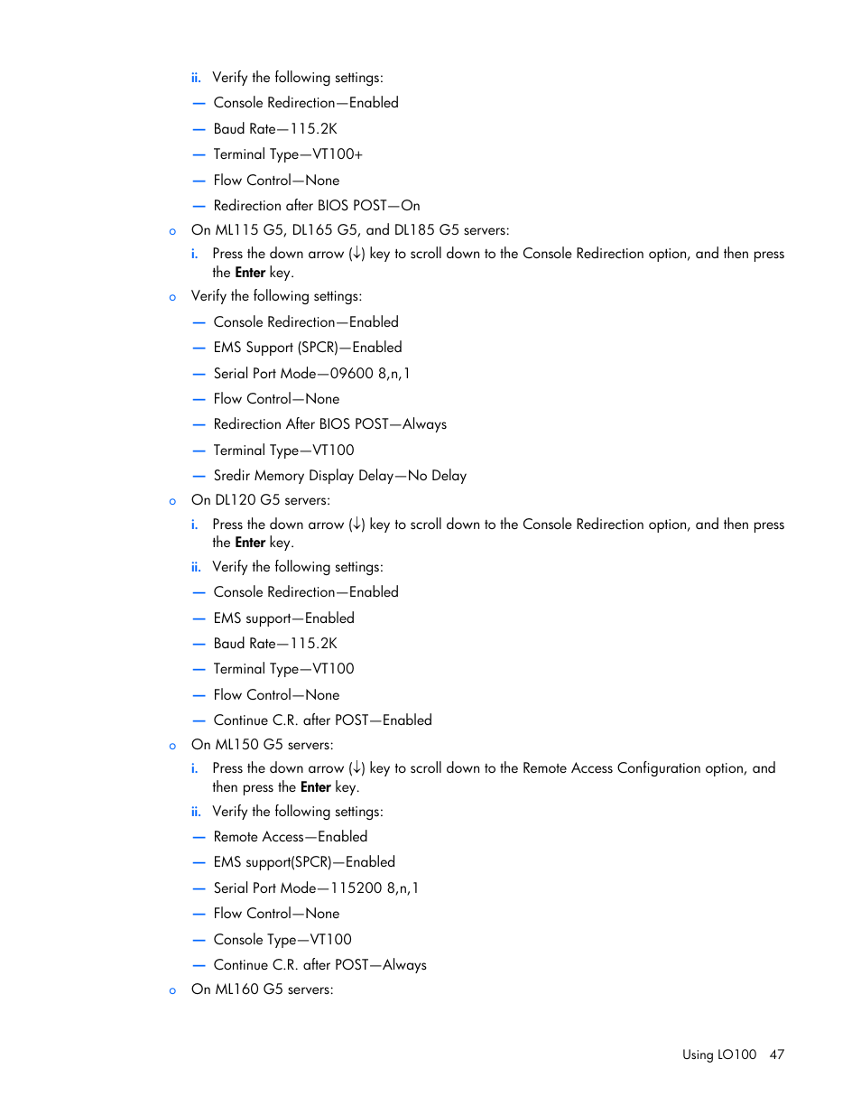 HP ProLiant DL180 Server User Manual | Page 47 / 69