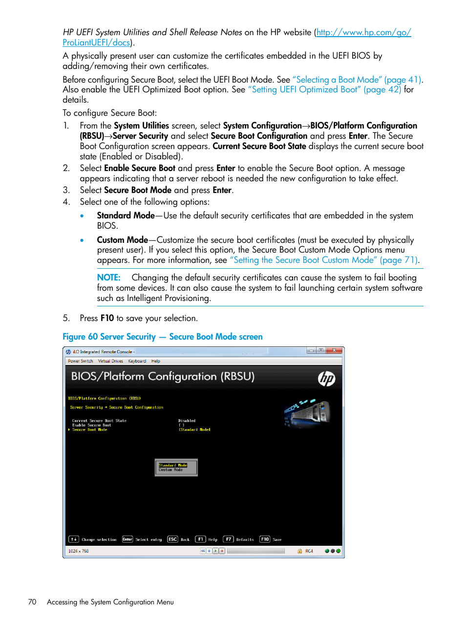 HP Unified Extensible Firmware Interface User Manual | Page 70 / 158