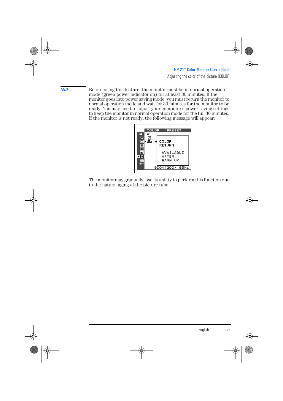 HP p1130 21 inch CRT Monitor User Manual | Page 26 / 43
