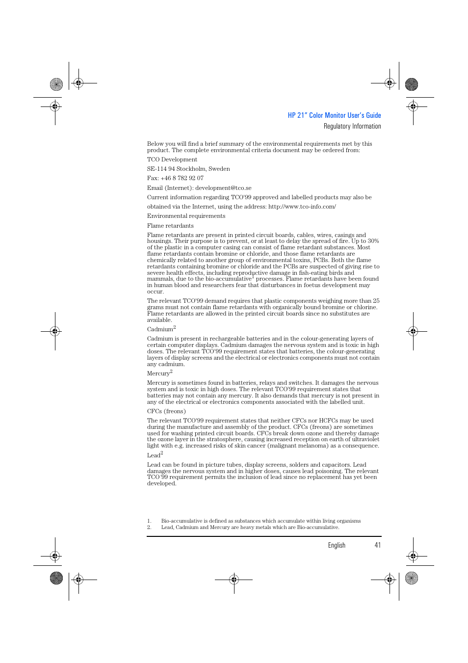 HP p1130 21 inch CRT Monitor User Manual | Page 42 / 43