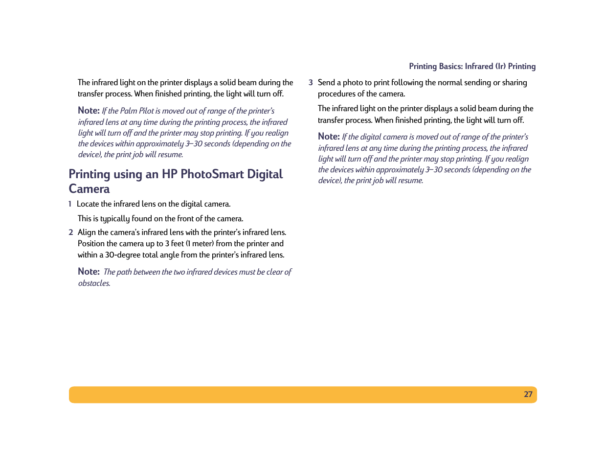 Printing using an hp photosmart digital camera | HP Deskjet 990cxi Printer User Manual | Page 27 / 102
