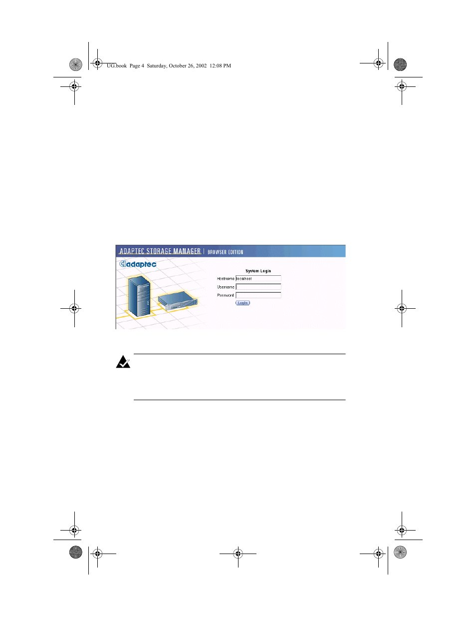 Login to adaptec storage manager, Login to adaptec storage manager 3-4 | HP Workstation xw8000 User Manual | Page 36 / 128