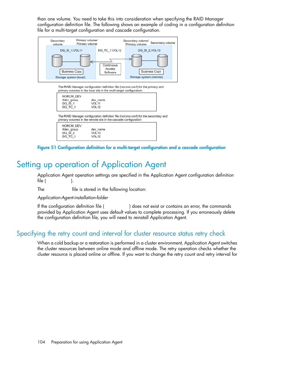 Setting up operation of application agent, Setting up oper- ation of applic- ation agent | HP XP Array Manager Software User Manual | Page 104 / 564