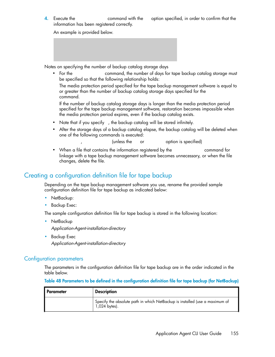 Configuration parameters | HP XP Array Manager Software User Manual | Page 155 / 564