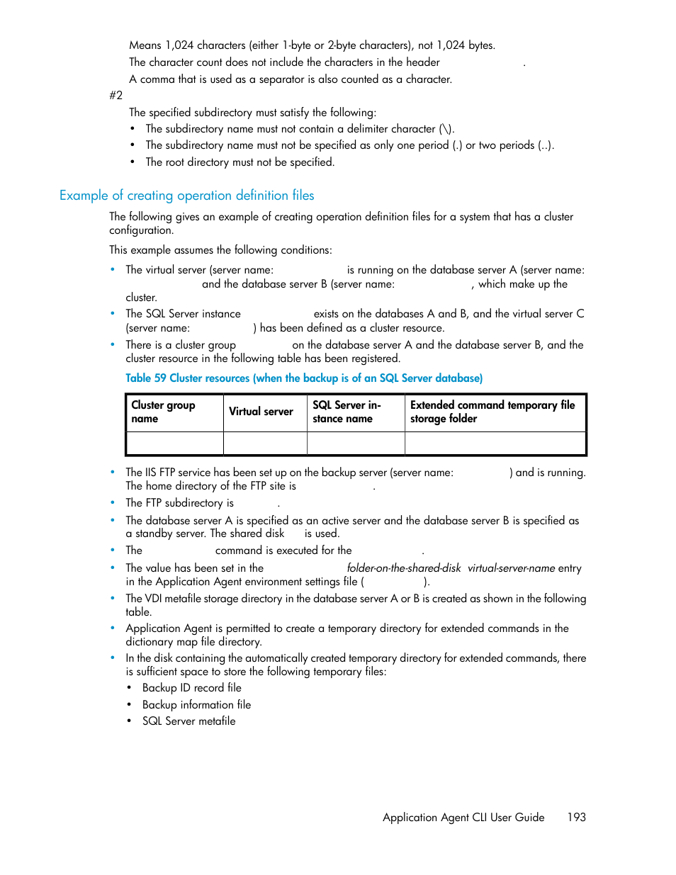 Example of creating operation definition files | HP XP Array Manager Software User Manual | Page 193 / 564