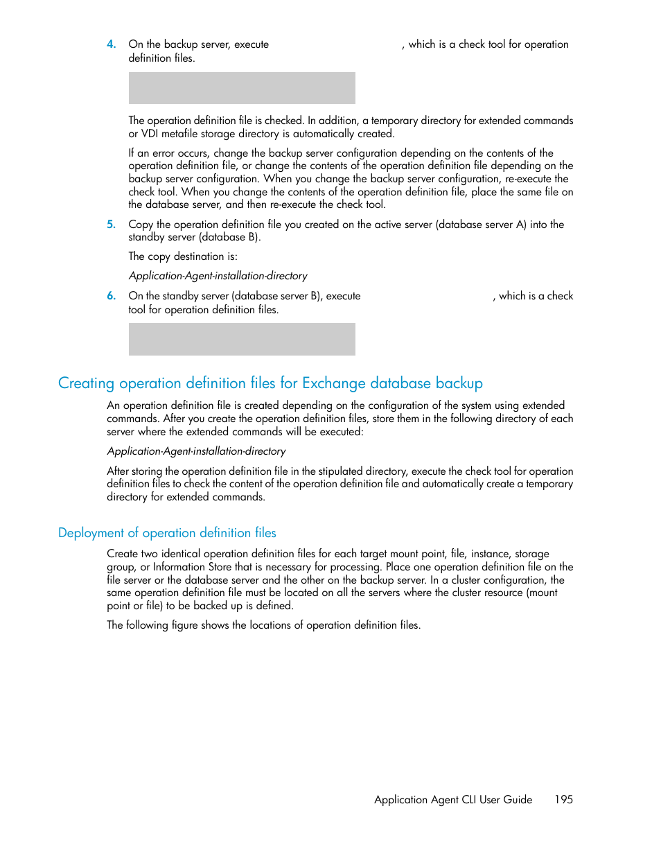 Deployment of operation definition files | HP XP Array Manager Software User Manual | Page 195 / 564