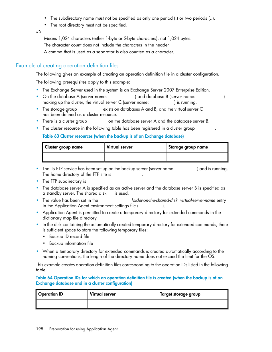 Example of creating operation definition files | HP XP Array Manager Software User Manual | Page 198 / 564