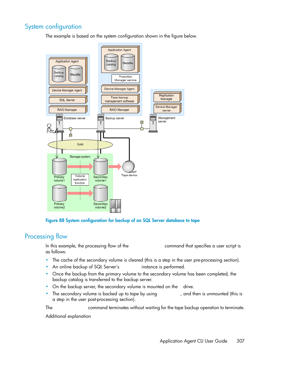 System configuration, Processing flow, 307 processing flow | HP XP Array Manager Software User Manual | Page 307 / 564