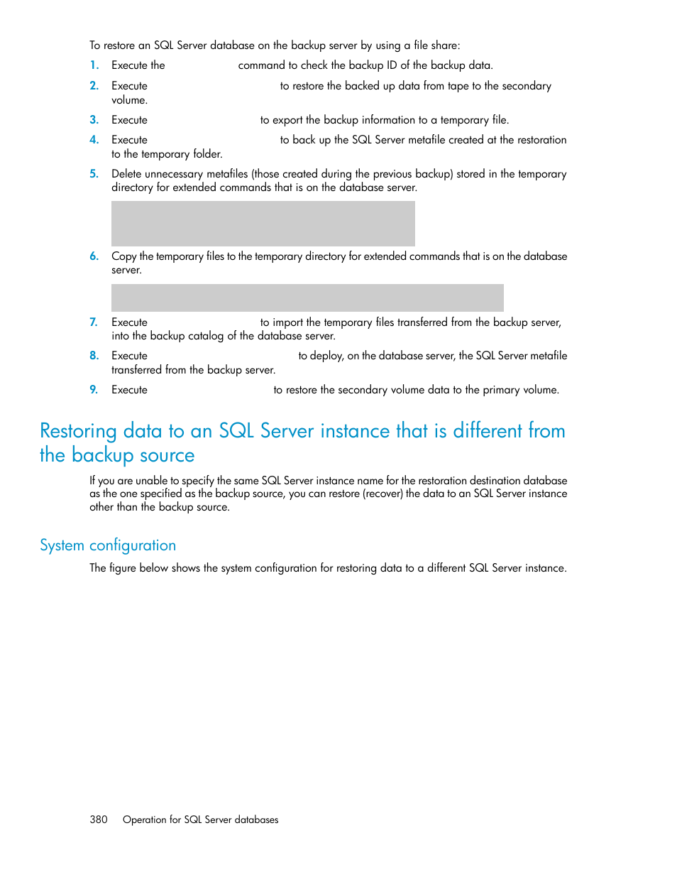 System configuration | HP XP Array Manager Software User Manual | Page 380 / 564