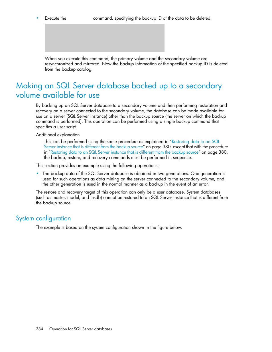 System configuration | HP XP Array Manager Software User Manual | Page 384 / 564