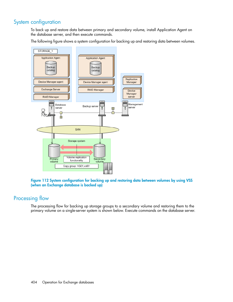 System configuration, Processing flow, 404 processing flow | HP XP Array Manager Software User Manual | Page 404 / 564